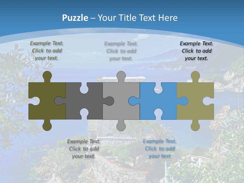 Boat Cliff Mediterranean PowerPoint Template