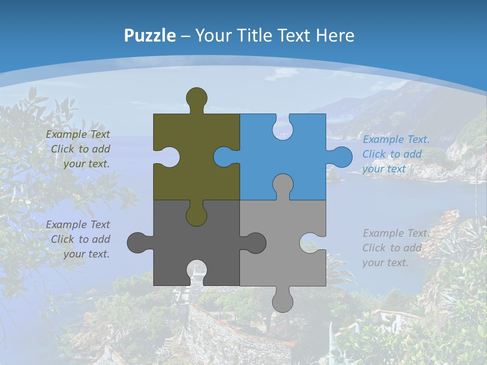 Boat Cliff Mediterranean PowerPoint Template