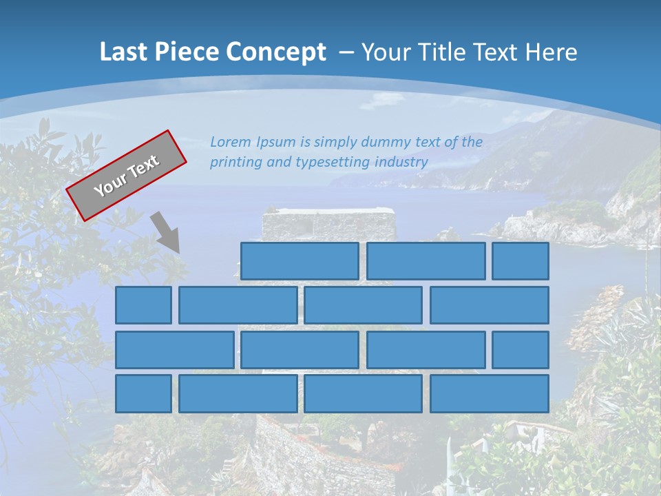 Boat Cliff Mediterranean PowerPoint Template