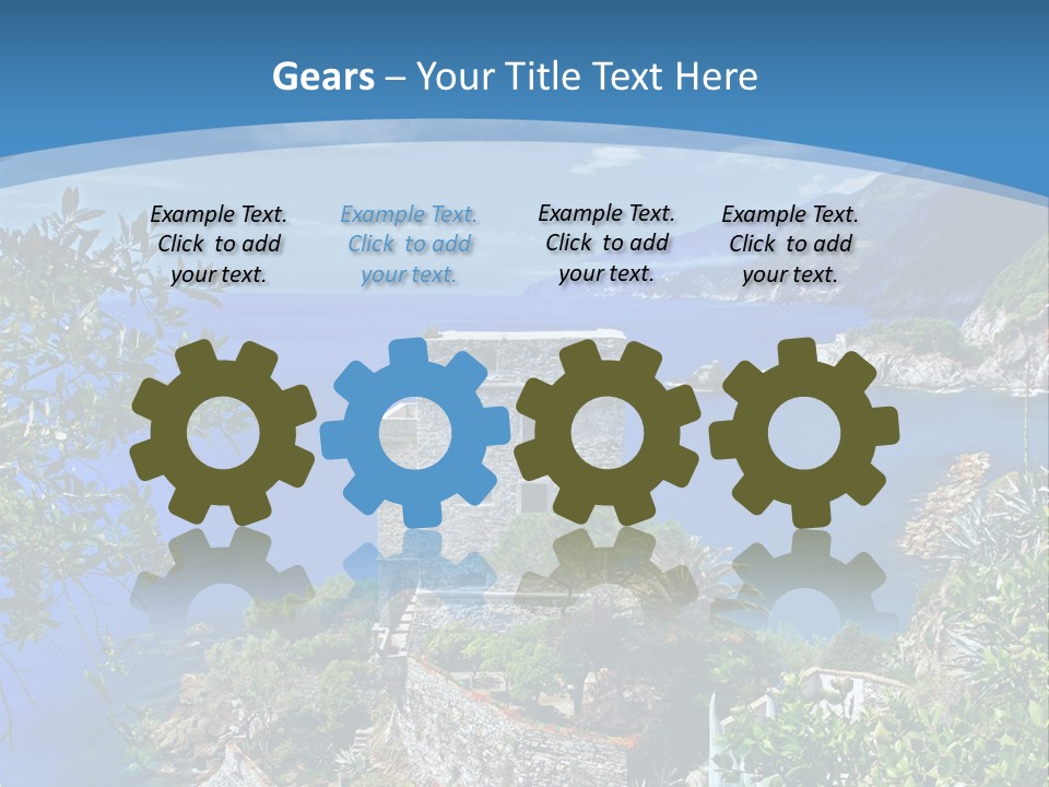 Boat Cliff Mediterranean PowerPoint Template