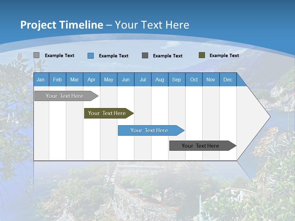 Boat Cliff Mediterranean PowerPoint Template