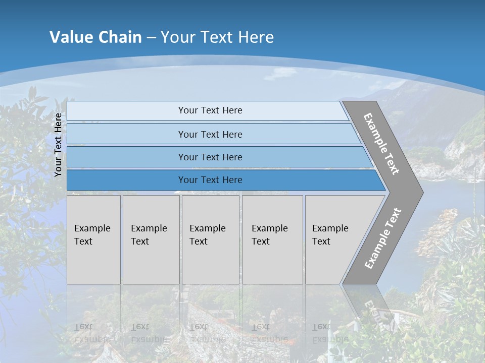 Boat Cliff Mediterranean PowerPoint Template