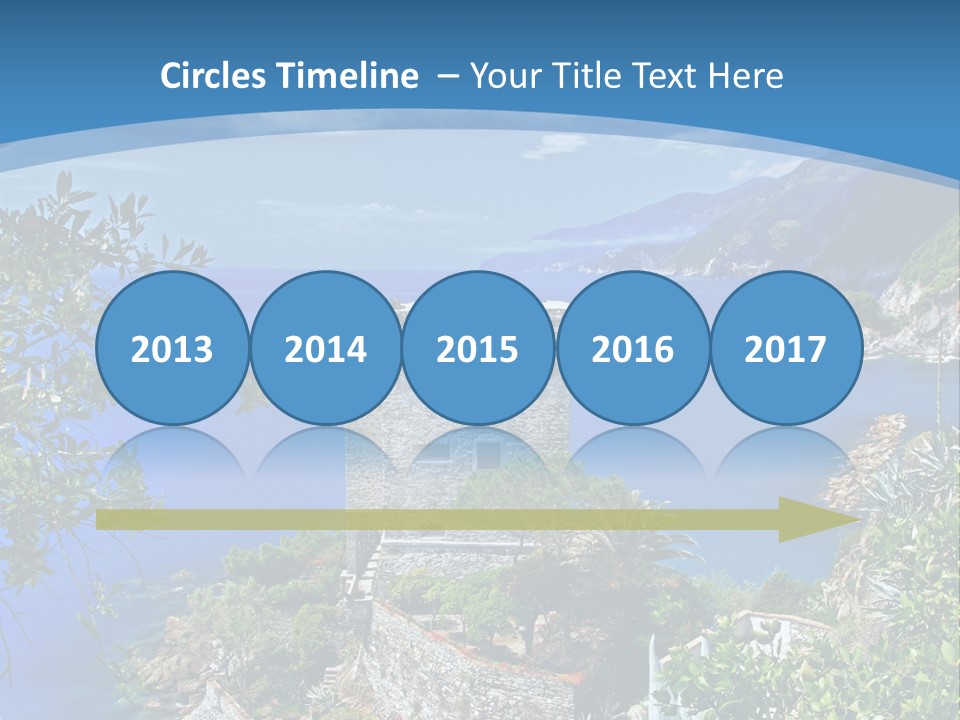 Boat Cliff Mediterranean PowerPoint Template