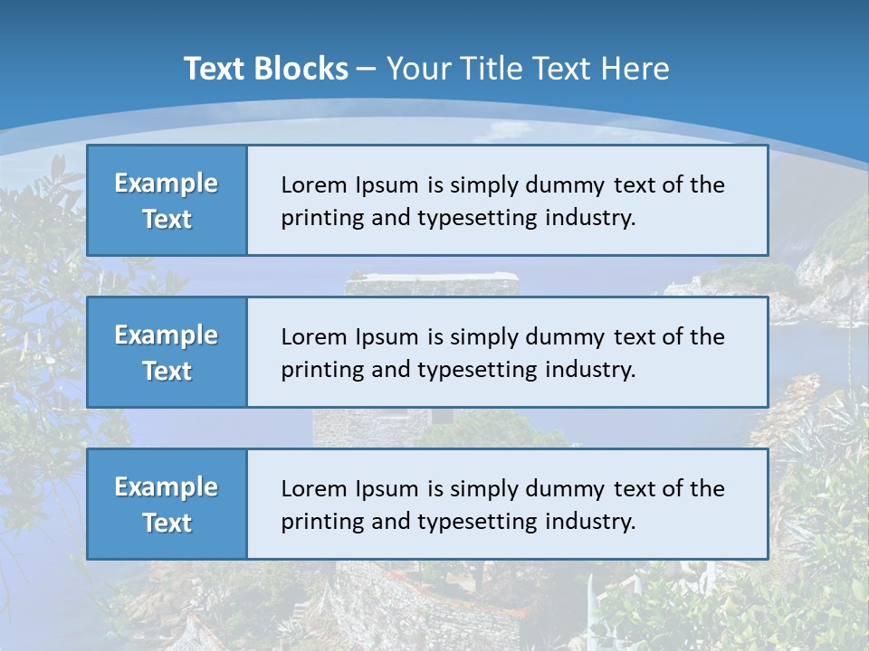 Boat Cliff Mediterranean PowerPoint Template