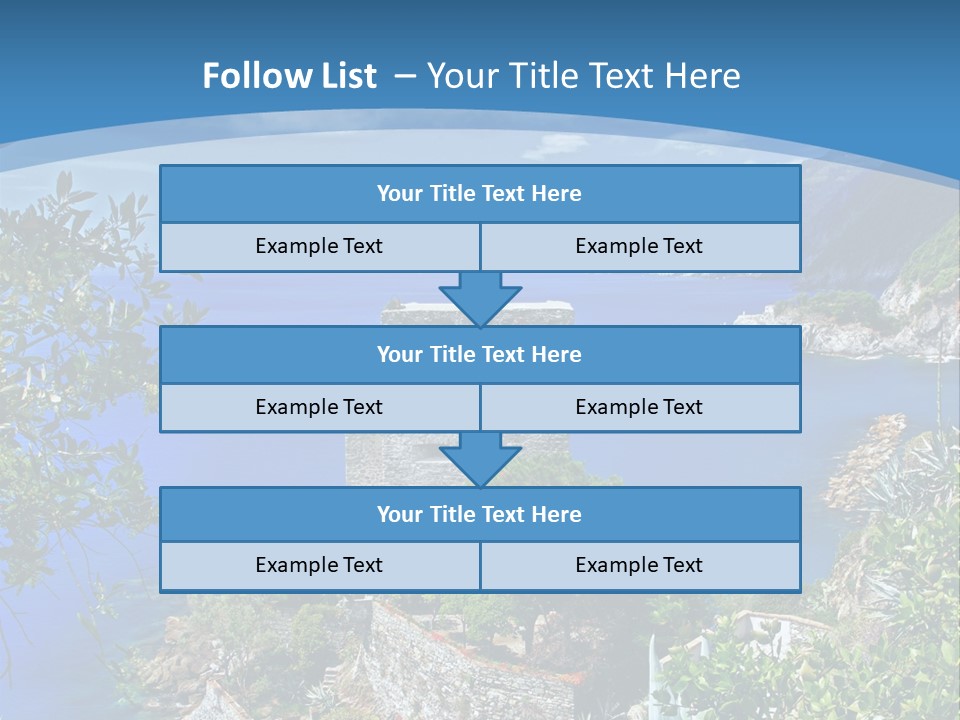 Boat Cliff Mediterranean PowerPoint Template