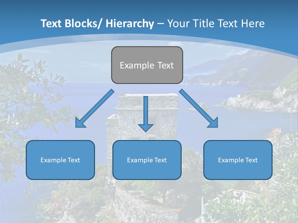 Boat Cliff Mediterranean PowerPoint Template