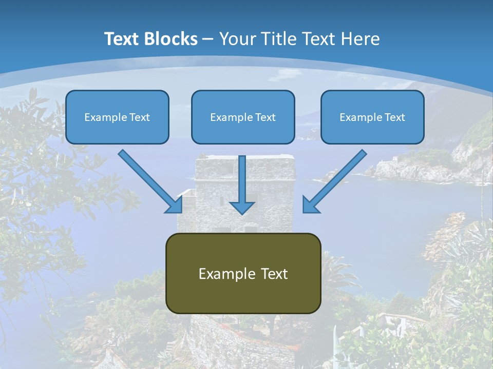 Boat Cliff Mediterranean PowerPoint Template