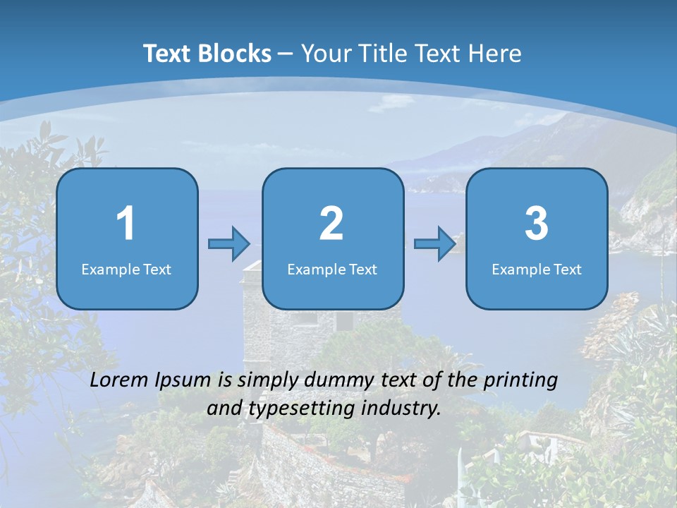 Boat Cliff Mediterranean PowerPoint Template