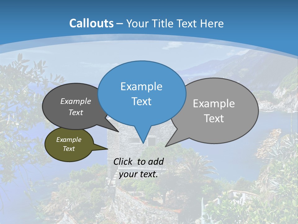 Boat Cliff Mediterranean PowerPoint Template