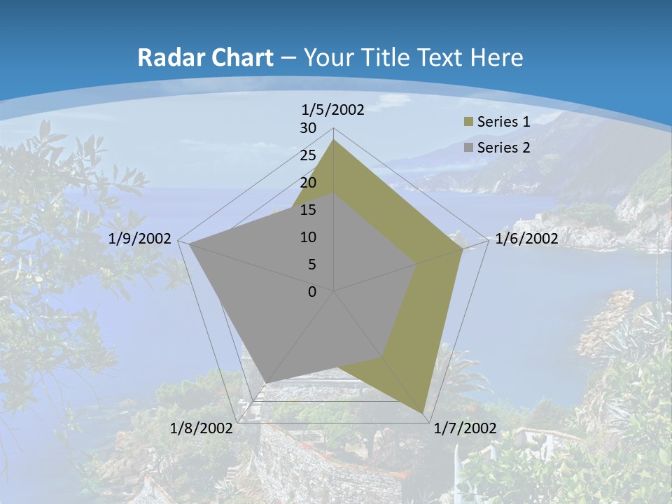 Boat Cliff Mediterranean PowerPoint Template