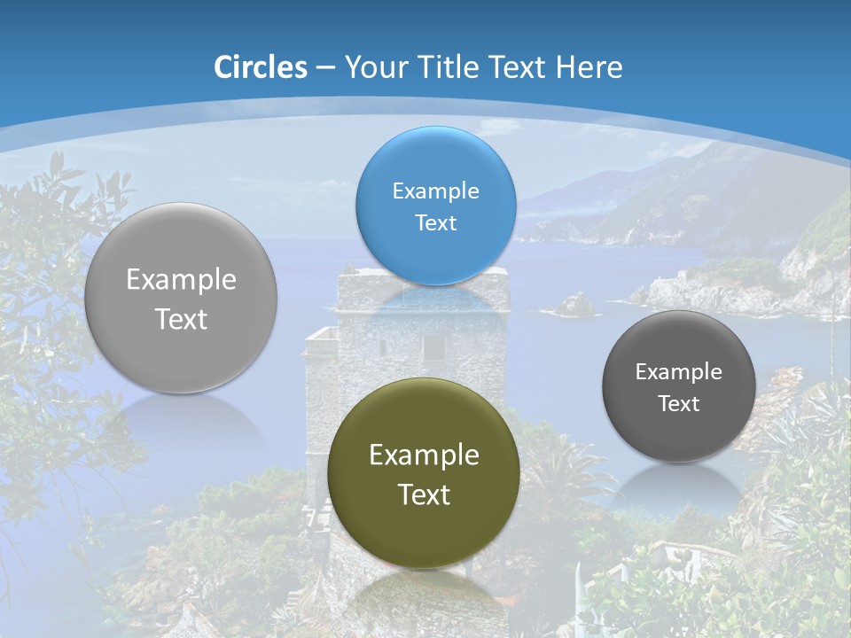 Boat Cliff Mediterranean PowerPoint Template