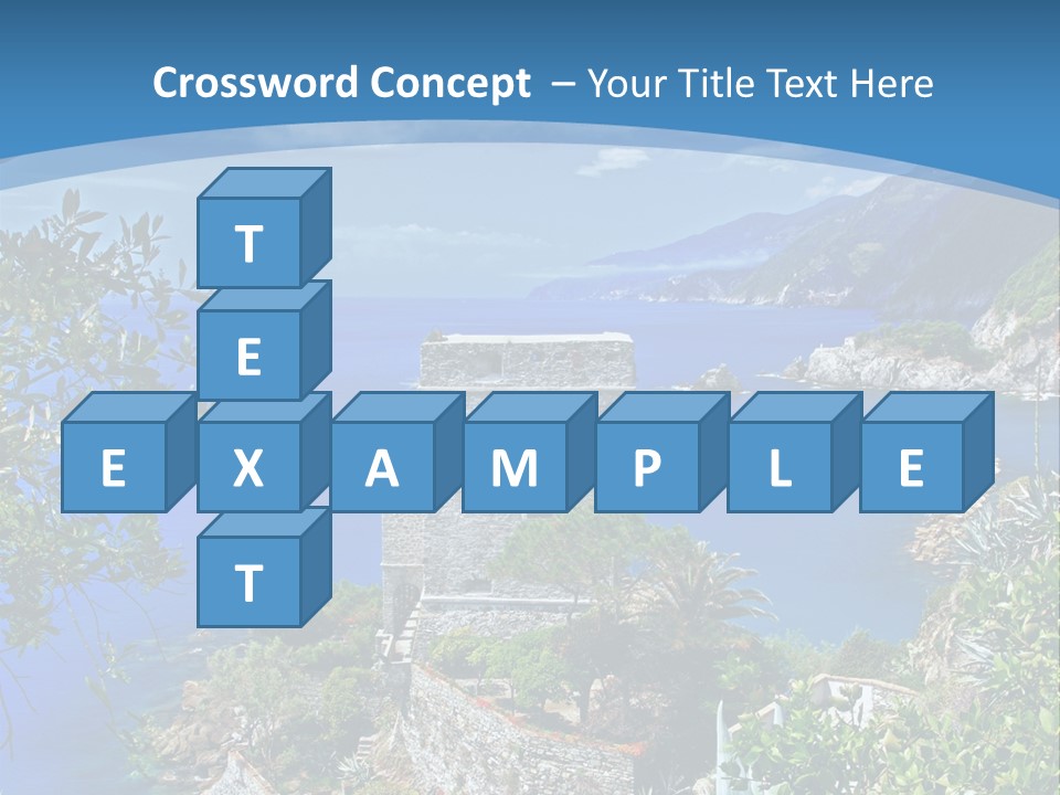 Boat Cliff Mediterranean PowerPoint Template