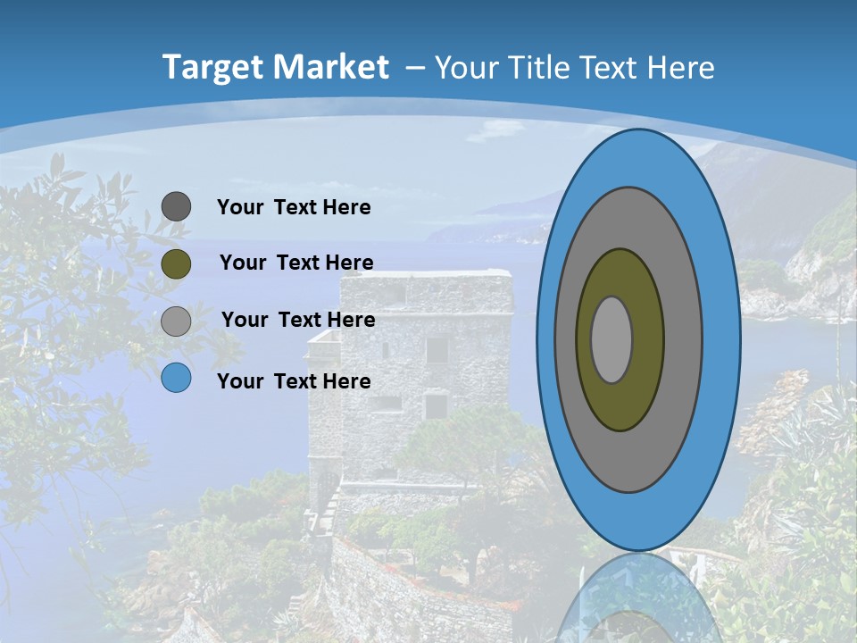 Boat Cliff Mediterranean PowerPoint Template