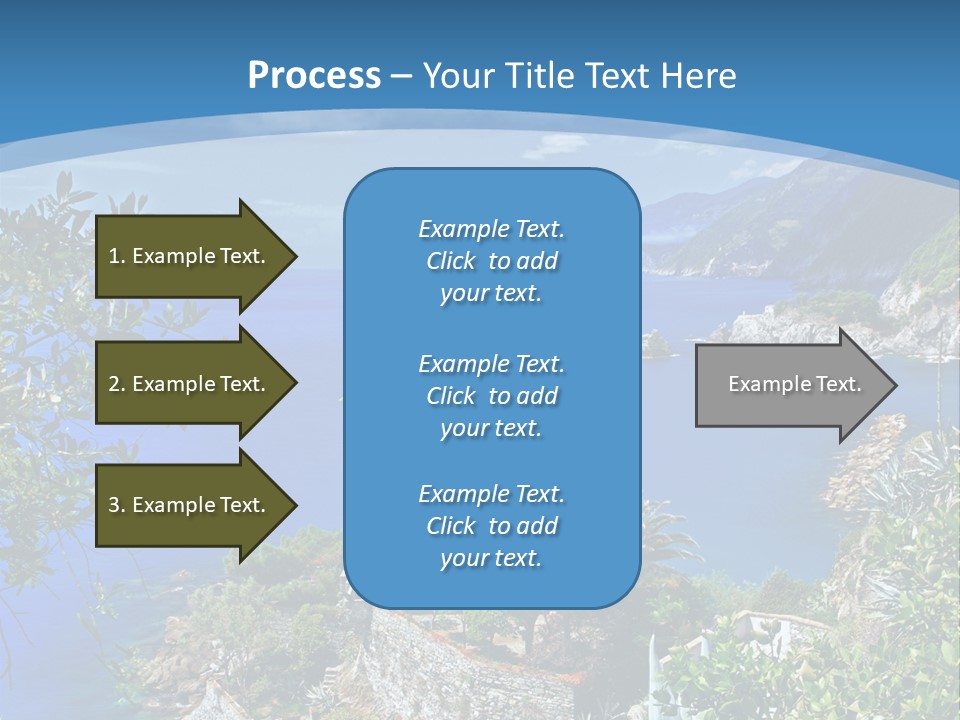 Boat Cliff Mediterranean PowerPoint Template