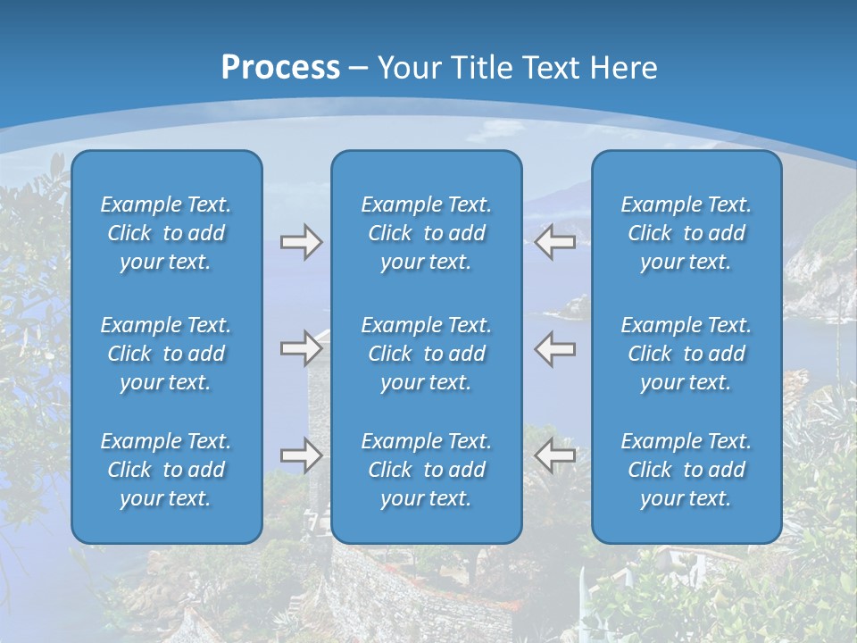 Boat Cliff Mediterranean PowerPoint Template