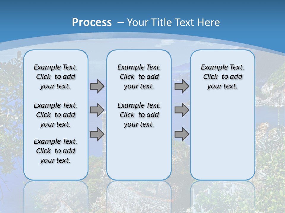 Boat Cliff Mediterranean PowerPoint Template