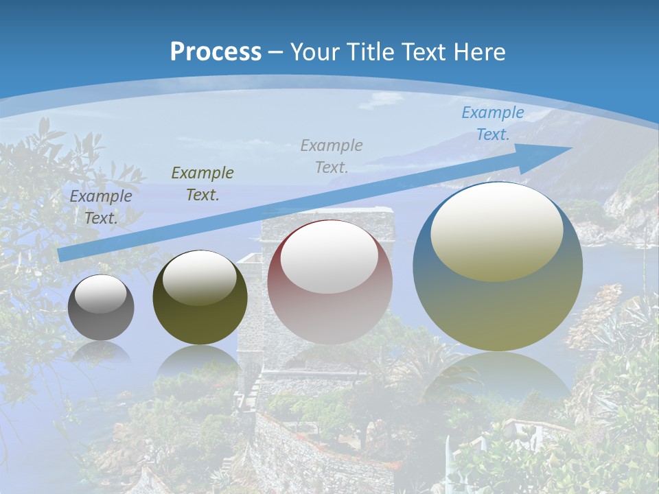 Boat Cliff Mediterranean PowerPoint Template