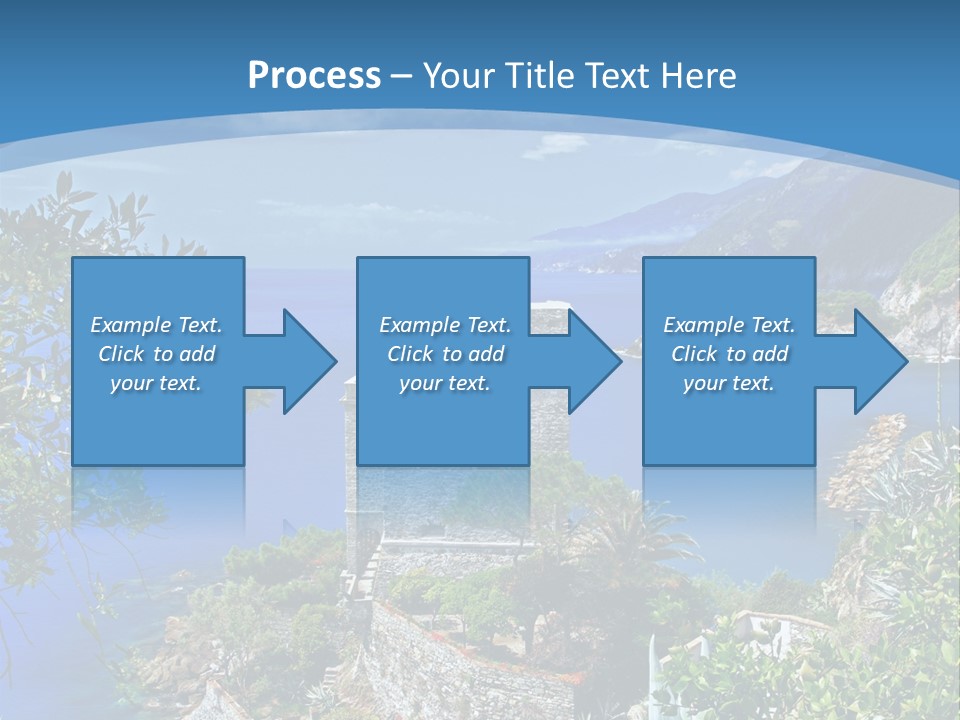 Boat Cliff Mediterranean PowerPoint Template
