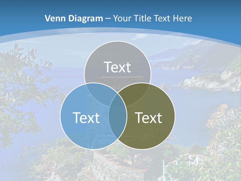 Boat Cliff Mediterranean PowerPoint Template