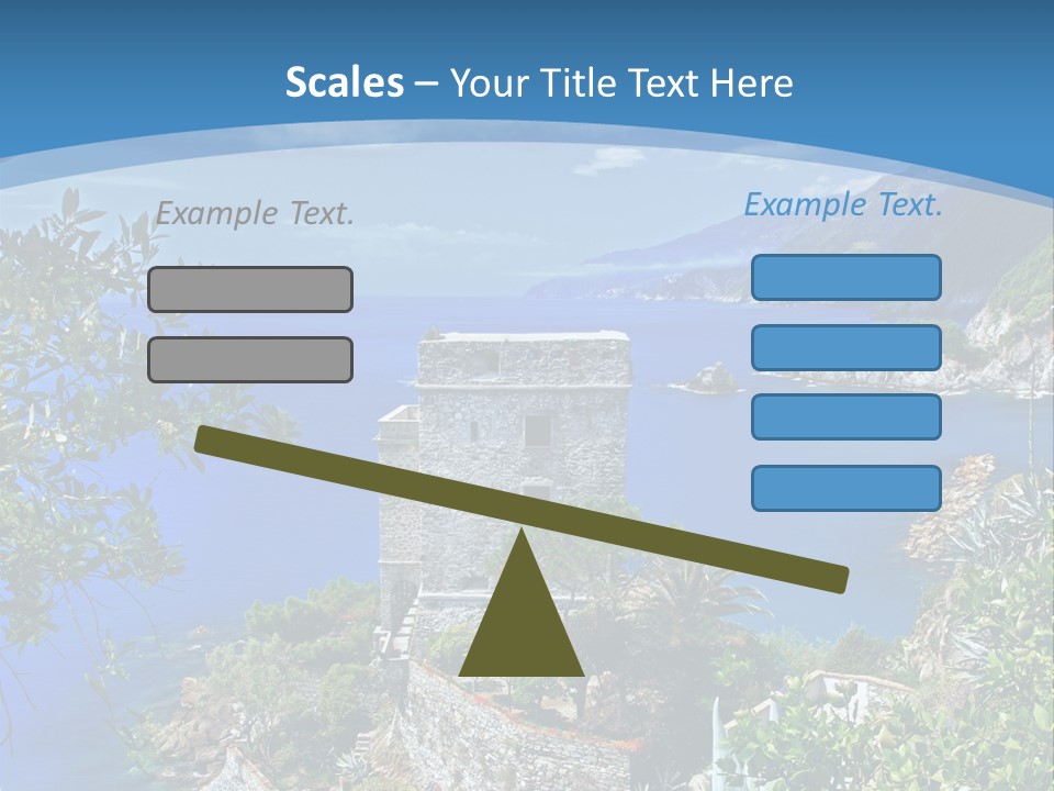 Boat Cliff Mediterranean PowerPoint Template