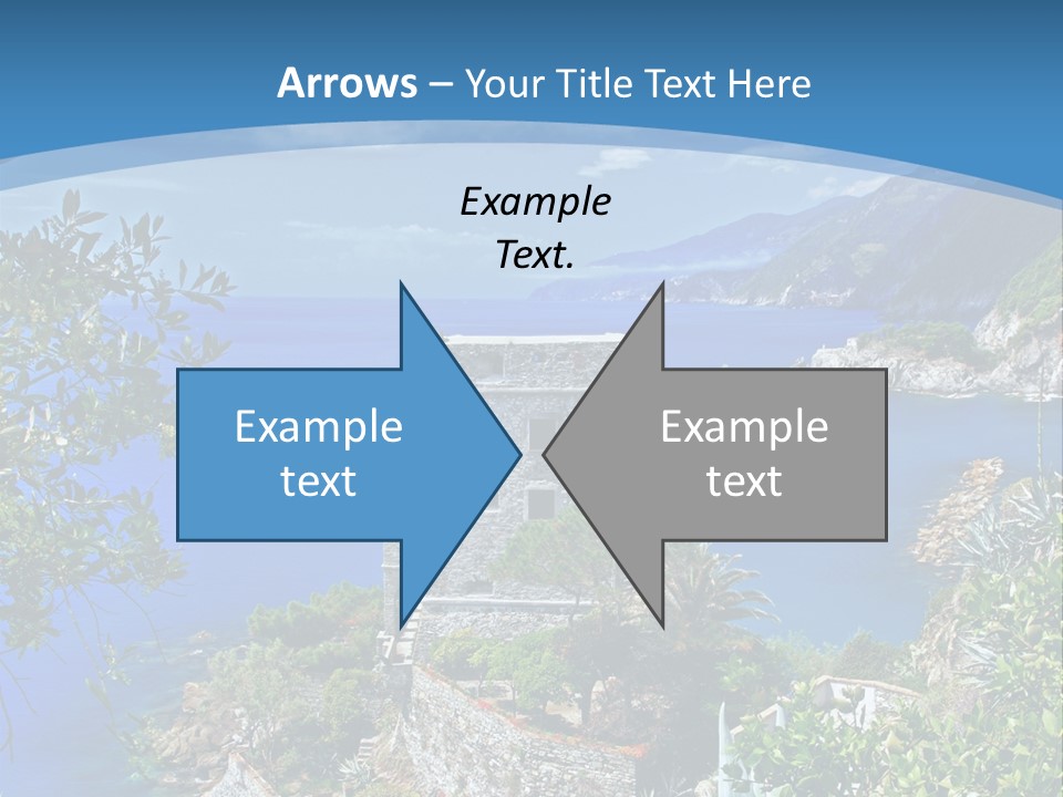 Boat Cliff Mediterranean PowerPoint Template