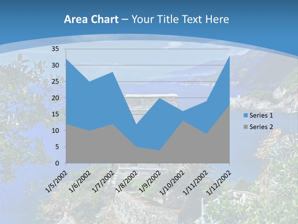 Boat Cliff Mediterranean PowerPoint Template