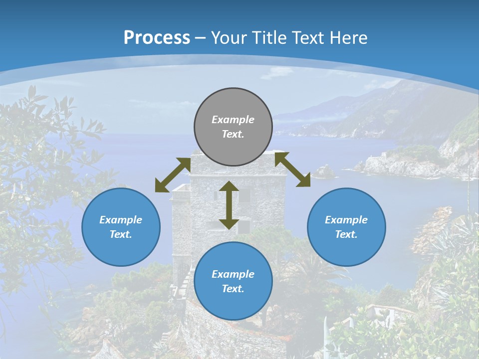 Boat Cliff Mediterranean PowerPoint Template