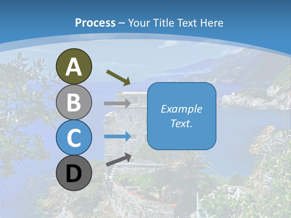Boat Cliff Mediterranean PowerPoint Template