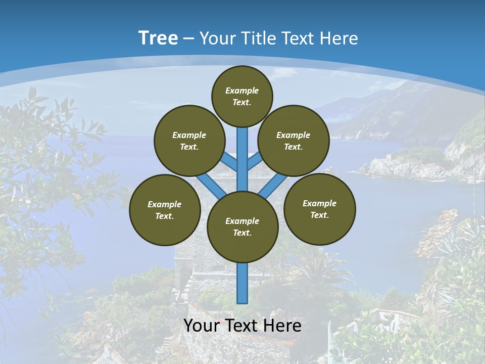 Boat Cliff Mediterranean PowerPoint Template