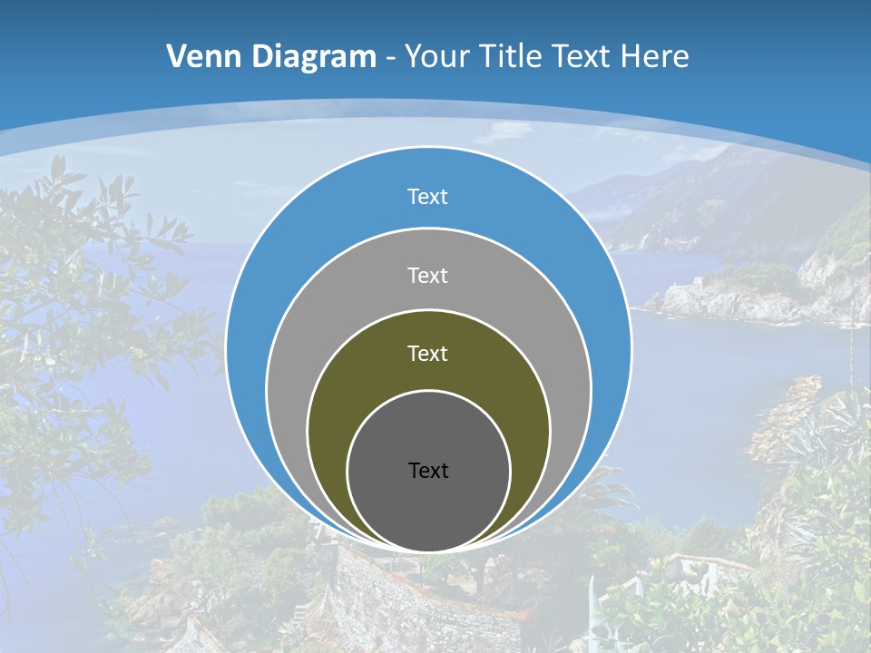 Boat Cliff Mediterranean PowerPoint Template