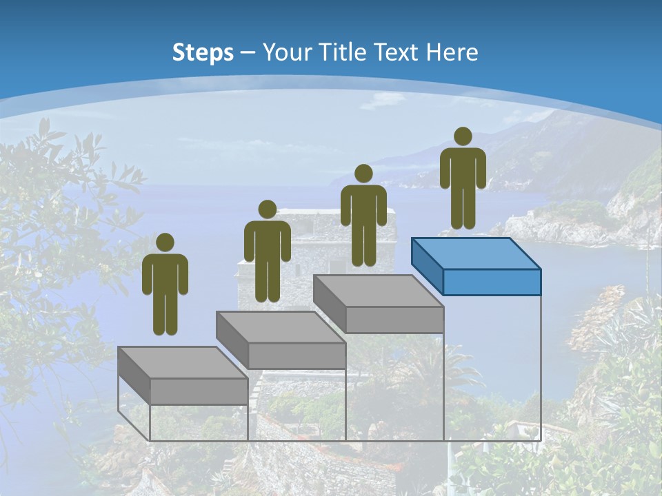 Boat Cliff Mediterranean PowerPoint Template