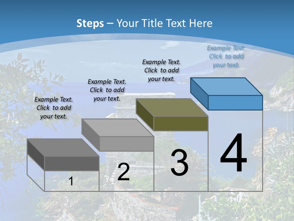 Boat Cliff Mediterranean PowerPoint Template