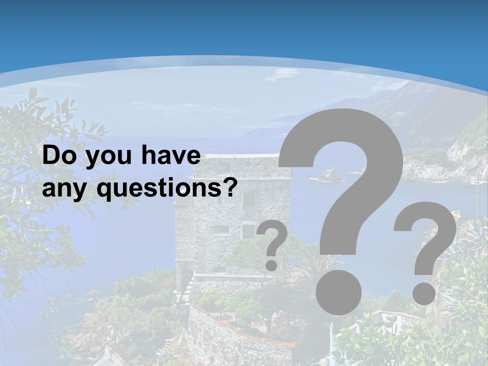 Boat Cliff Mediterranean PowerPoint Template