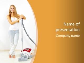 Alone Job Woman PowerPoint Template