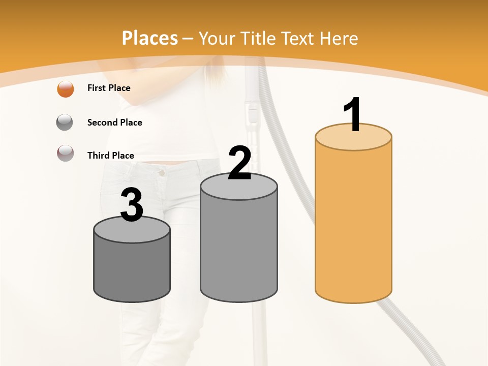 Alone Job Woman PowerPoint Template