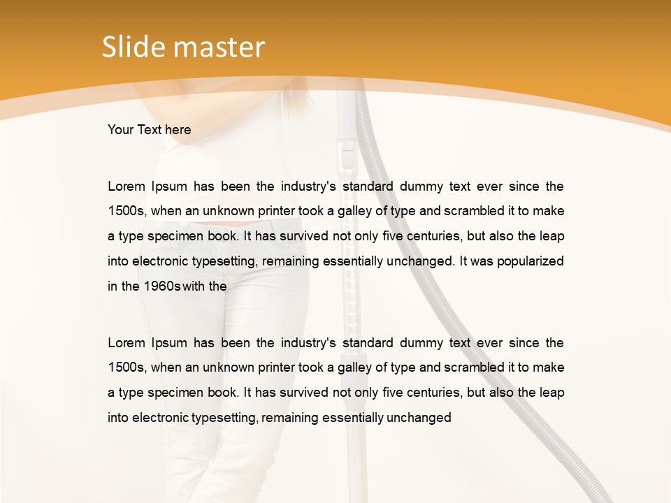 Alone Job Woman PowerPoint Template