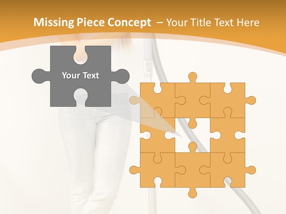 Alone Job Woman PowerPoint Template