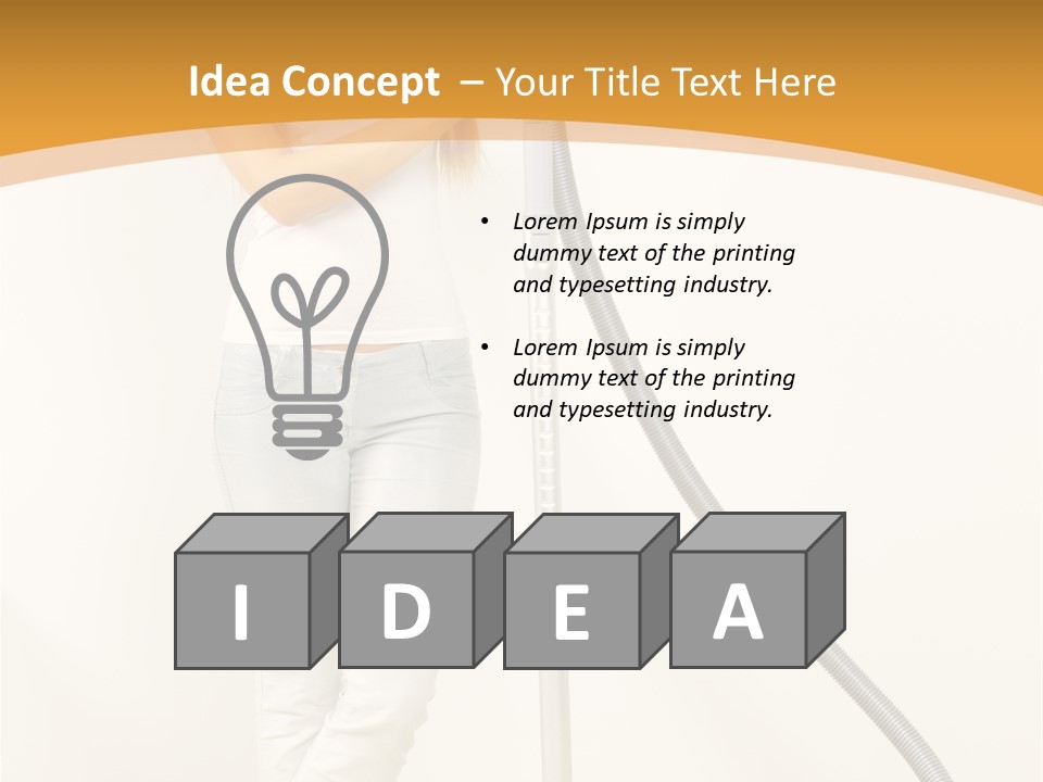 Alone Job Woman PowerPoint Template