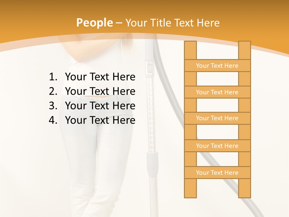 Alone Job Woman PowerPoint Template