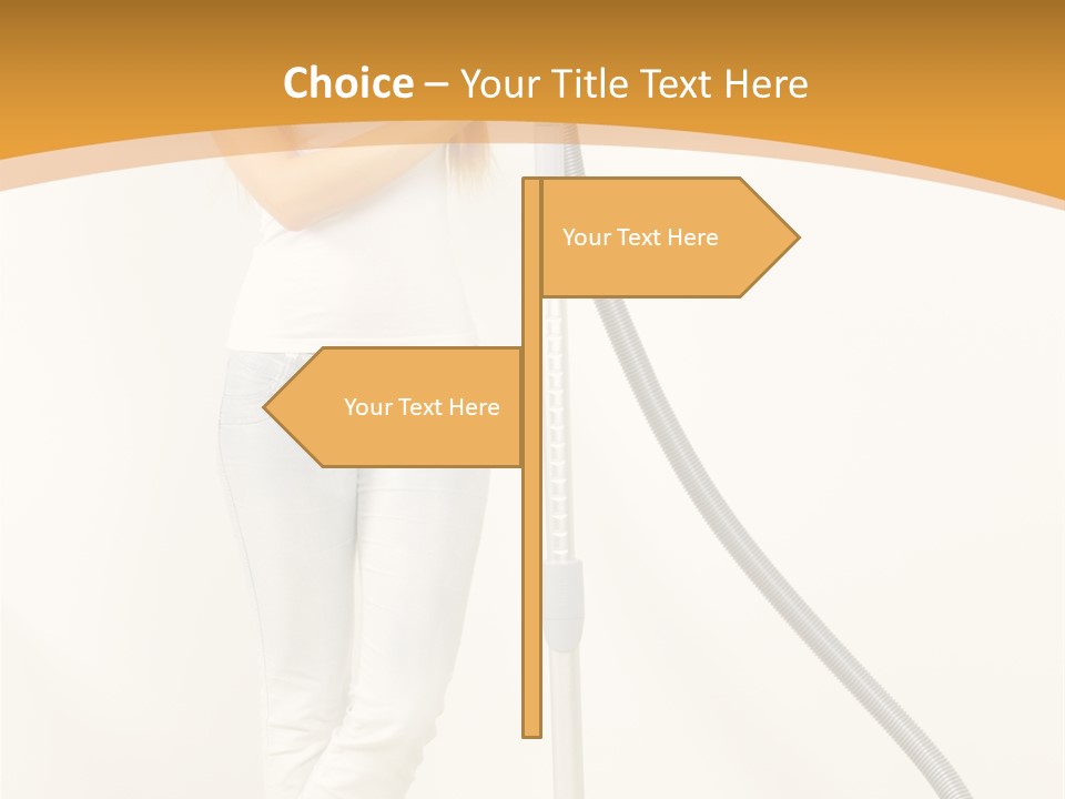 Alone Job Woman PowerPoint Template