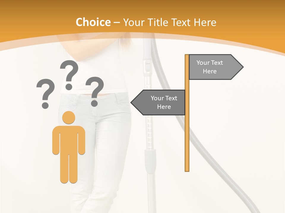Alone Job Woman PowerPoint Template