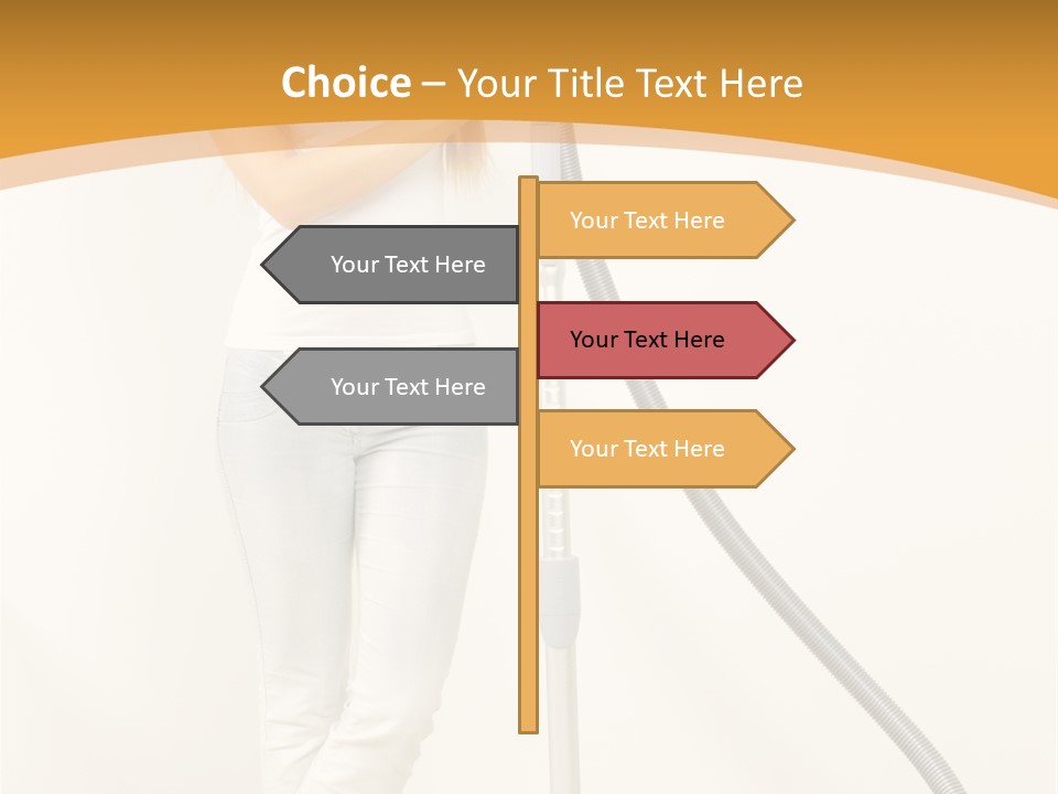 Alone Job Woman PowerPoint Template