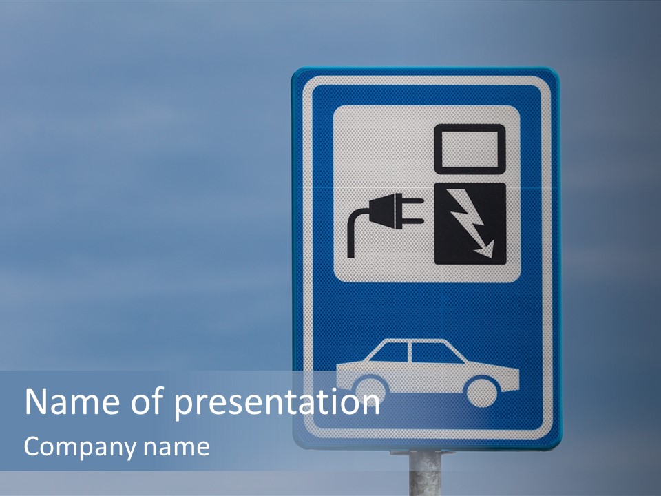 Infrastructure Blue Cable PowerPoint Template