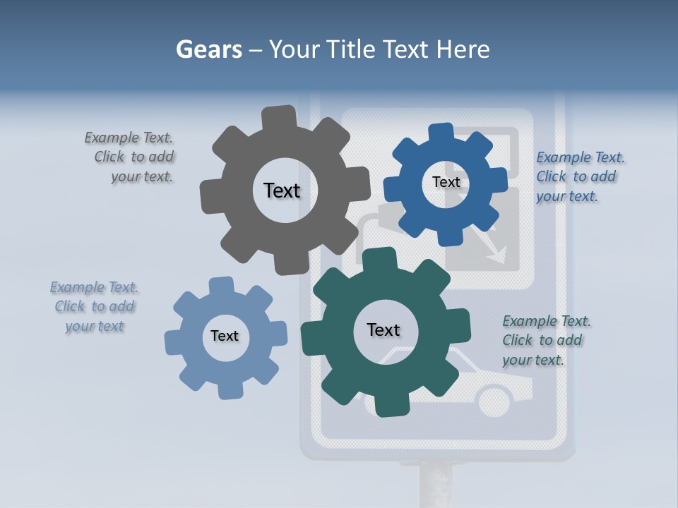 Infrastructure Blue Cable PowerPoint Template