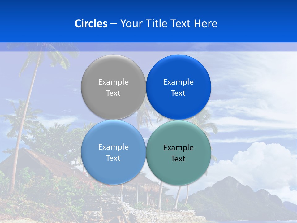 Palm Tree Travel Landscape PowerPoint Template