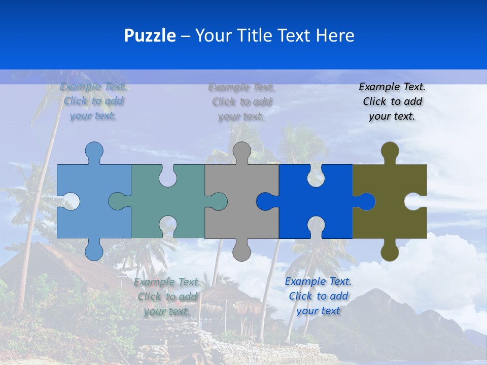 Palm Tree Travel Landscape PowerPoint Template