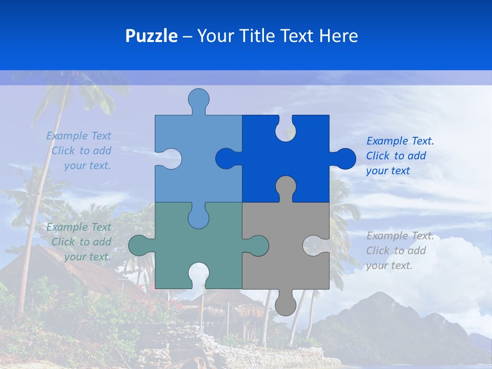 Palm Tree Travel Landscape PowerPoint Template