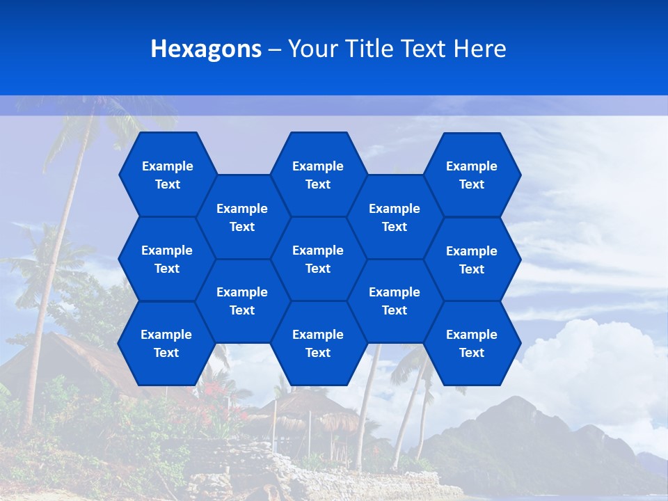 Palm Tree Travel Landscape PowerPoint Template