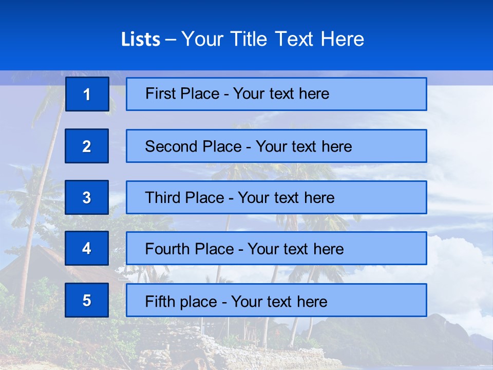 Palm Tree Travel Landscape PowerPoint Template