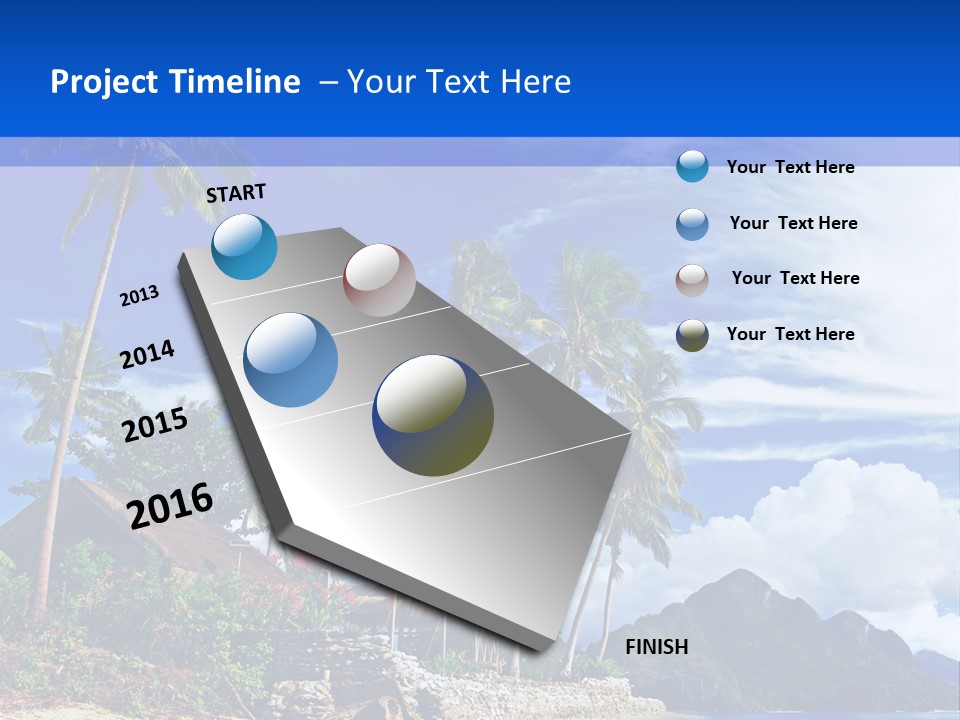 Palm Tree Travel Landscape PowerPoint Template